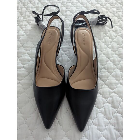 👠 Arromic Strappy Kitten Heels Slingback Pumps Black 8.5 - Picture 5 of 13